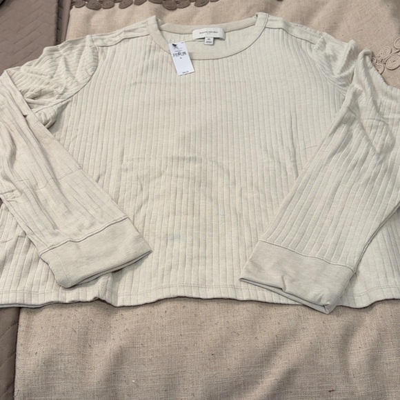 Banana Republic Oatmeal Heather Drop Needle Top/NWT/XL - Picture 5 of 12